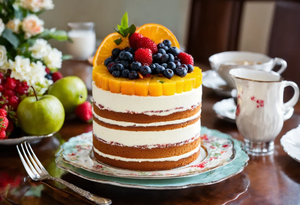 Advanced baking tools and a perfectly baked fruit cocktail cake with tips.